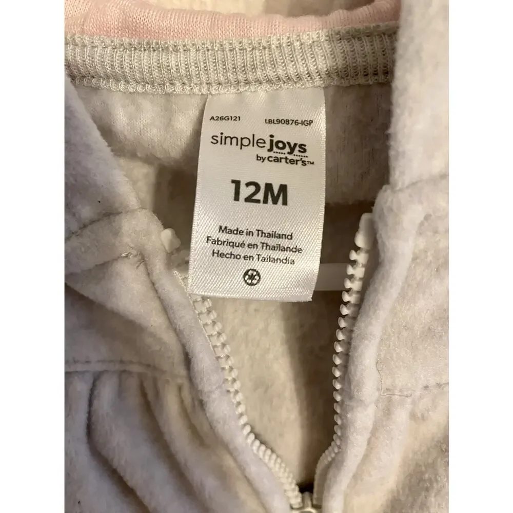 Carters 2 Piece hoodie And Pants Size 12m